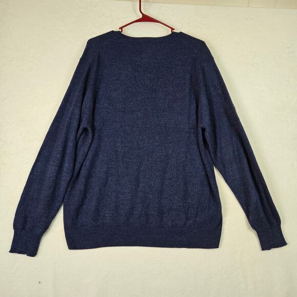 Geoffrey Beene Pullover Sweater Mens Large Thin Soft Casual Striped Sweater 0678 - Picture 2 of 6